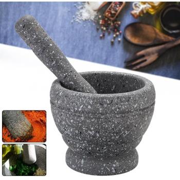 Mortier et pilon en résine pour herbes et épices