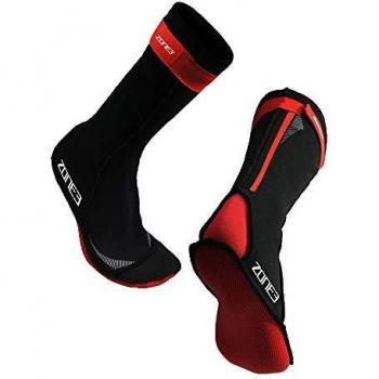 Zone 3 Red Neoprene Swim Socks - Unisex Medium