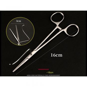 Canine Sterilization Forceps - Stainless Steel Ligature Clamp, 14cm & 16cm