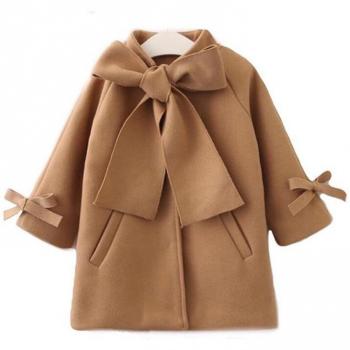 Toddler Girls Warm Wool Overcoat