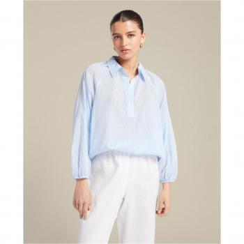 Blusa Elena Miró Rayas Cuello Camisero