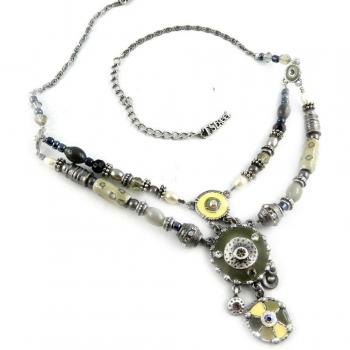 Collar de Grife Mimosas Cinzento