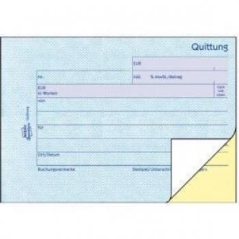 Avery Zweckform 1736 Quittung inkl. MwSt. - A6 quer, MP, SD, fälschungssicher, 2 x 40 Blatt, weiß, gelb