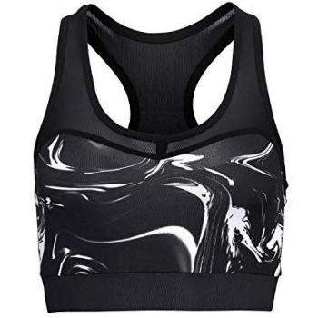 Aktivitätsshirt von Lascana Schwarz Marmor Gr. 36/38