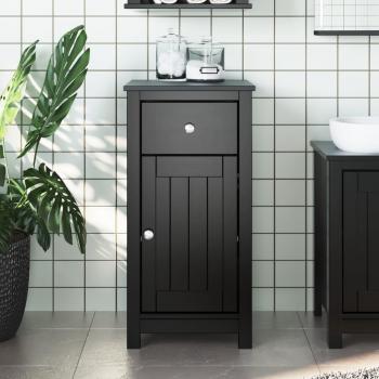 Vidaxl Bathroom Cabinet BERG Black 40X34x80 Cm Solid Wood Pine