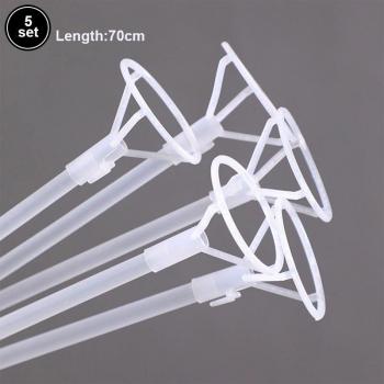 5pcs 20inch Clear Bobo Balloon with Easy Rose Insertion Holder 70cm Sticks Wedding Party Supplies