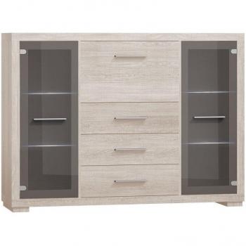 Mueble Exhibidor ES Stanton 110x148x41cm, 3 puertas, 3 cajones