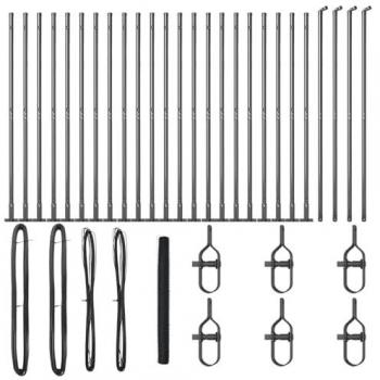 Poteaux de Clôture vidaXL 13 pcs Ø32mm 88,5 cm Acier Galvanisé