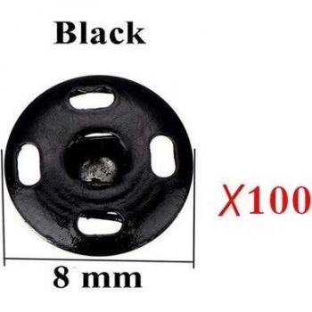 Sew on Snap Buttons - 100/50PCS Metal Press Fasteners, 8/10MM