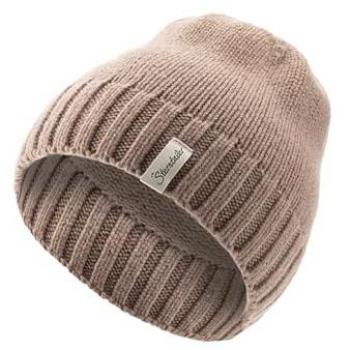 Chapeau chaud en tricot laine agneau couleur caramel