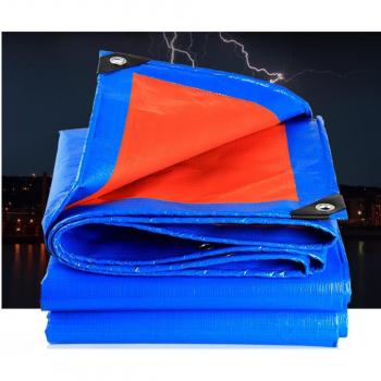 Multi-Dimensional Blue and Orange Rain Tarpaulin