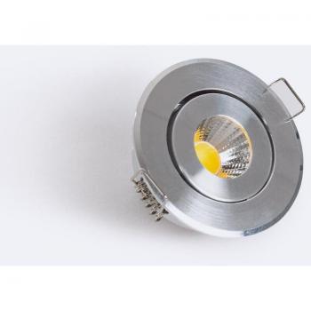 Foco LED Direccionable 1W COB Plata Corte Ø 45 mm