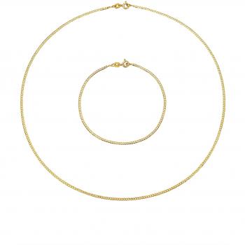 KLiNGEL Gelbgold Schmuck-Set für Damen – 2 Stück