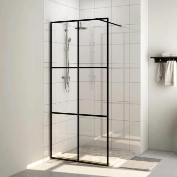 VidaXL Painel de Chuveiro em Vidro ESG 90x195 cm Preto