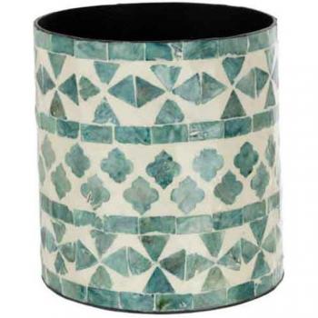 Cache‑pot Imprimé Design Delta 15 cm Bleu clair