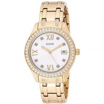 Guess Classic Quarzzeitmesser Unisex – Edelstahlarmband, Modell W0848L2