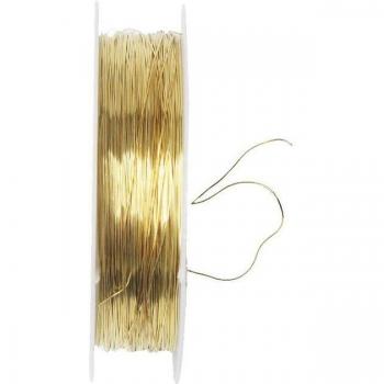 22m Metal Wire Ribbon Roll for Artisanal Jewelry Making 0.3 mm