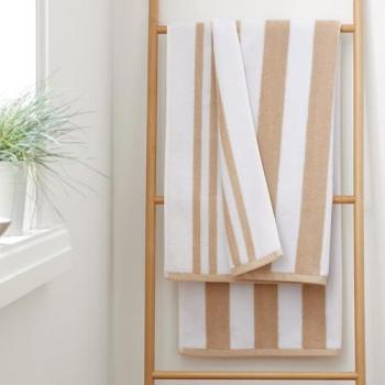 Bianca Cotton Reversible Stripe Cotton Towel
