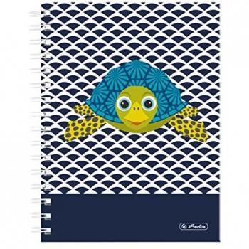 Herlitz Spiralblock A5 Cute Animals 100 Blätter kariert Schildkröte