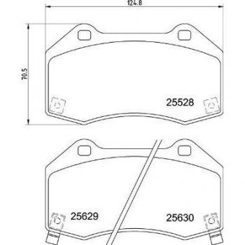BREMBO P23182 Low-Met Front Disc Brake Pad Set for ABARTH