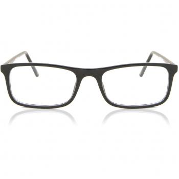 Gafas Recetadas Rectangulares de Plástico Negro para Hombre - Gafas Anti-Azules - SmartBuy Collection