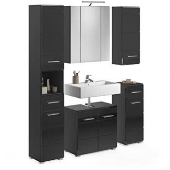 Chic Moderne : Set de Salle de Bain 5 Pièces + Lampe Brillante