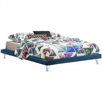 Letto fissa Tessuto Isabella blu 160x190 – Made in Italy