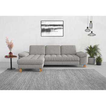 Westham L-Form: sit&more Ecksofa mit Recamiere & Bettfunktion, inkl. Bettkasten, Eichenfuß