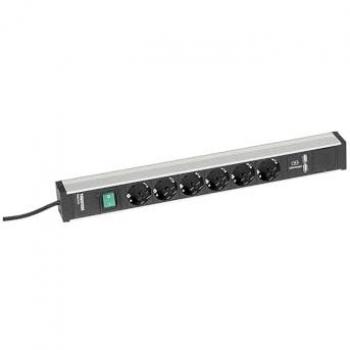 Bloc multiprises Treston 468/1, 6 prises, 2 USB A, interrupteur, 4,5 m de câble, aluminium