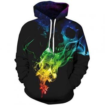 Felpa 3D ALISISTER con Cappuccio e Tasche Nera