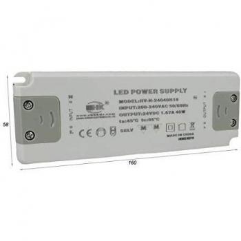 Food 40W 24V 1.67A Transformador Super Thin 19 mm