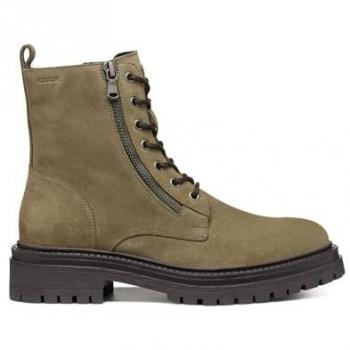 GEOX Iridea femme bottes cuir respirant vert mousse