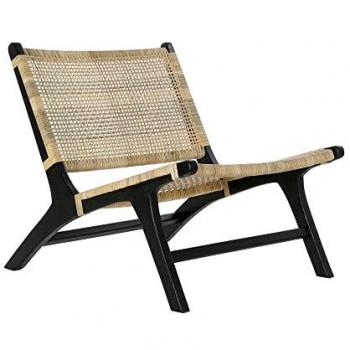 Poltrona DKD Home Decor Negro Natural Madera Teca 65 x 78 x 68 cm