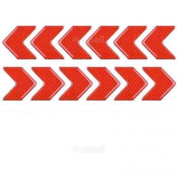 Reflective Arrow Decals for Auto Safety, 12-Piece Set