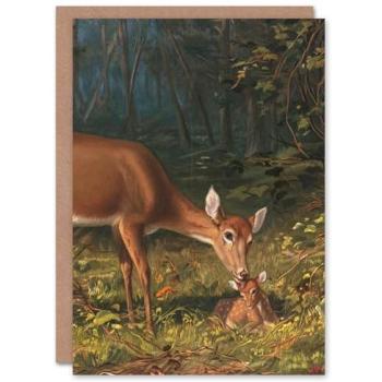 Arthur Fitzwilliam Tait’s Artery8 Card: “Doe & Fawn” in Verdant Hues