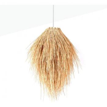 Lampe Suspendue en Bambou et Osier Asiatique E27