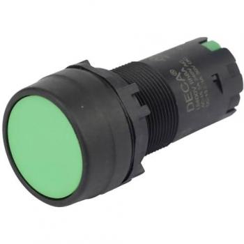 Interruttore a pressione verde momentaneo 400 V 8 A DECA CP2B-M1E10G