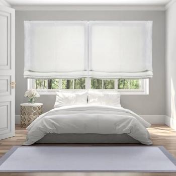 Estor Plegable con Cadena Blanca Linum 180x175