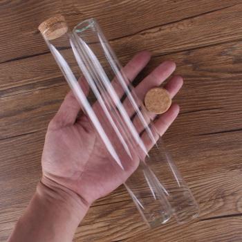 120ml Glass Test Tubes with Cork Stopper - 12 Pack