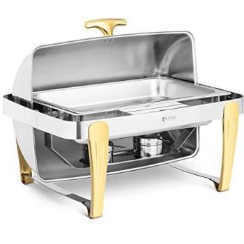 Rechaud Gourmet 9L Dourado – Tampa Rolante e Dois Tanques de Combustível