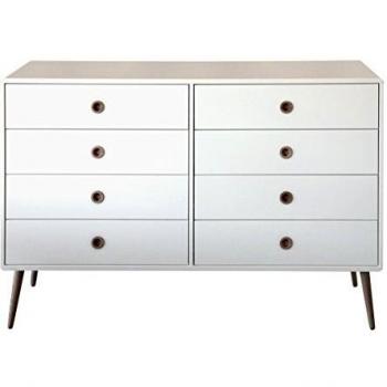 Steens Soft Line 4 +4 Drawer Chest, Oak, White, Wide