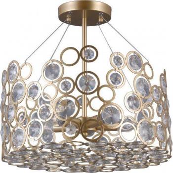 Netlighting Gold Champagne 5-Light Flush Ceiling Lamp, E14