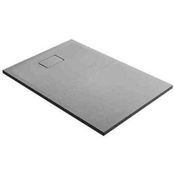 Receveur de douche Terreno effet pierre 120x80 cm blanc ALLIBERT