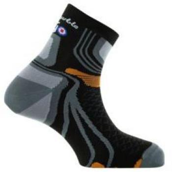 Chaussettes Thyo Chaussettes tiges courtes La Double® Trek en fils recyclés Noir