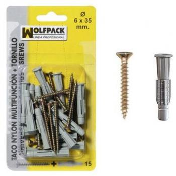 Taco Multiaccin+Tornillo MU 6x35 mm. (15 Piezas)