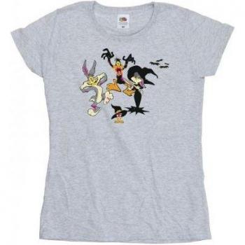 Maglietta femminile Looney Tunes con amici di Halloween in tessuto naturale