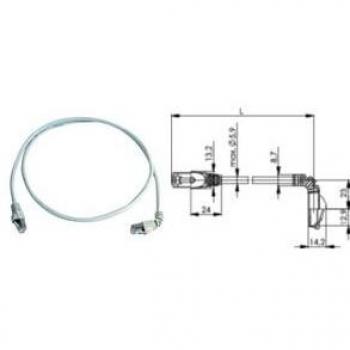 Câble Patch Telegärtner RJ45 0.5 m S/FTP CAT 6a Gris