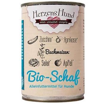 Herzenshund Schaf mit Bio-Zucchini 400g (Menge: 12 je Bestelleinheit)