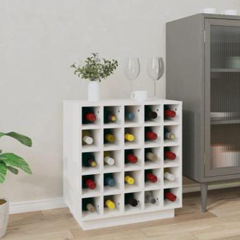 Elegant White Wine Storage Cabinet 55.5x34x61 cm