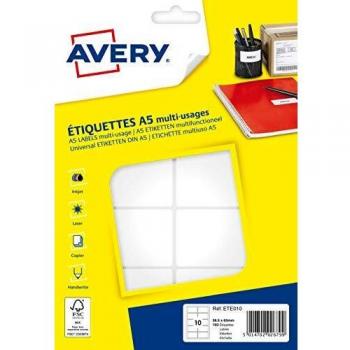 Avery - Pack de 160 étiquettes adhésives 38,5 x 65 mm